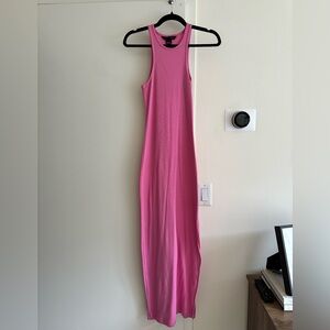 French Connection hot pink maxi dress